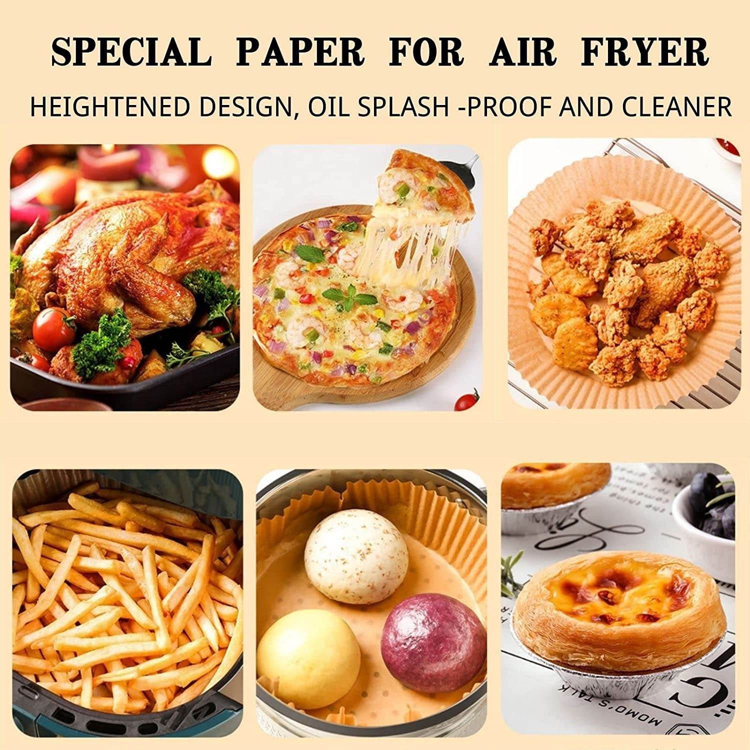 Air Fryer Paper Food Disposable Paper Liner Airfryer Kitchen Cookers Oil-proof Barbecue Plate Steamer Fryer Baking Accessories - ProTrendyz