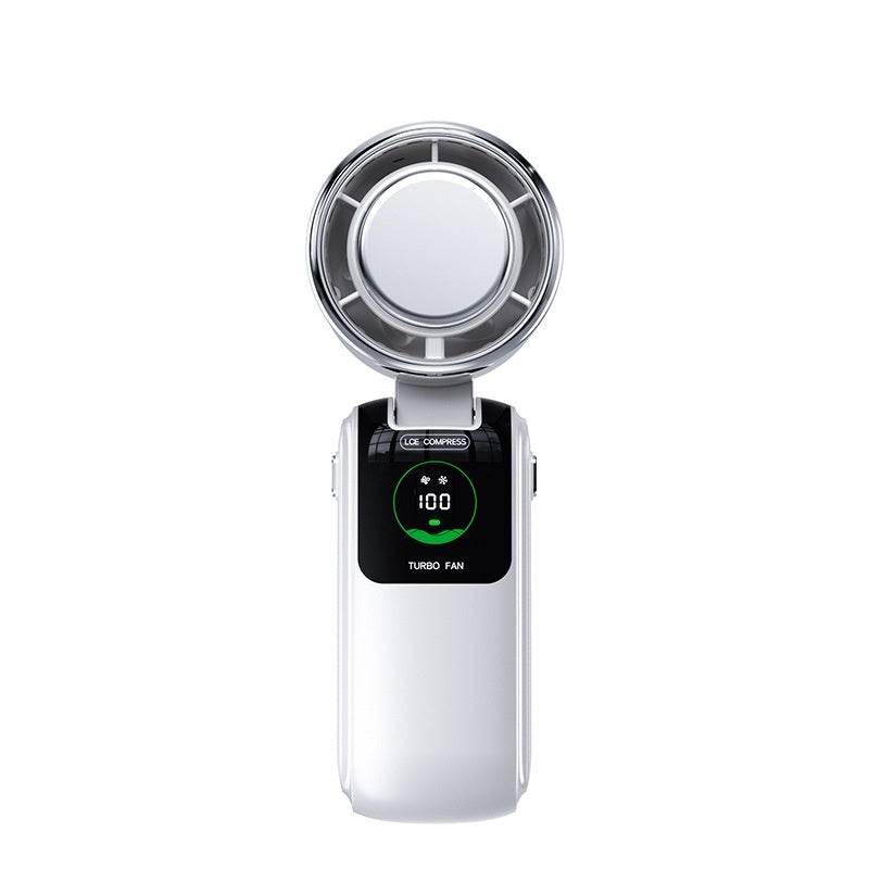 New Ice Pack High-Speed Handheld Eletirc Fan Speed Adjustable Folding Mini Fan Portable Outdoor Hanging Neck Small Fan - ProTrendyz