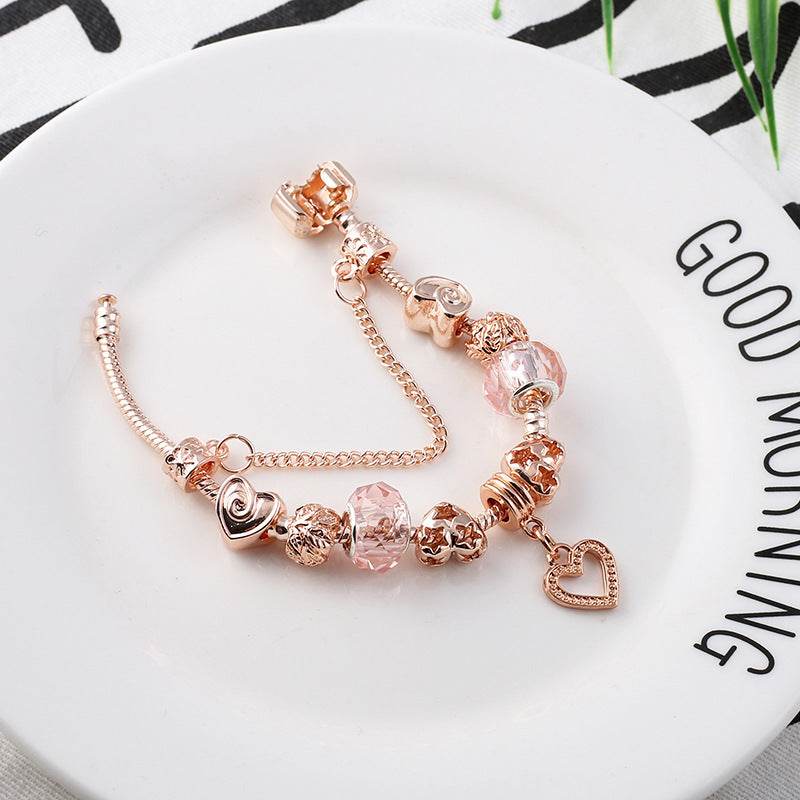 Fashion Love Geometric Rose Gold Bracelet Women's Jewelry - ProTrendyz