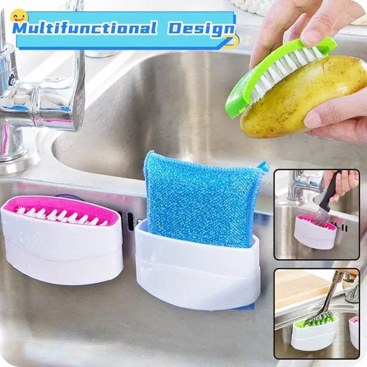 Creative Kitchen Knife And Fork Chopsticks Cleaning Brush With Suction Cup Fruit And Vegetable Cleaning Brush Kitchen Cleaning Brush Convenient Make Life Easier - ProTrendyz