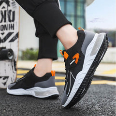 Color-blocked Sneakers Fashion Breathable Lace Up Mesh Sports Shoes For Men Casual Outdoor Running Walking Shoes - ProTrendyz