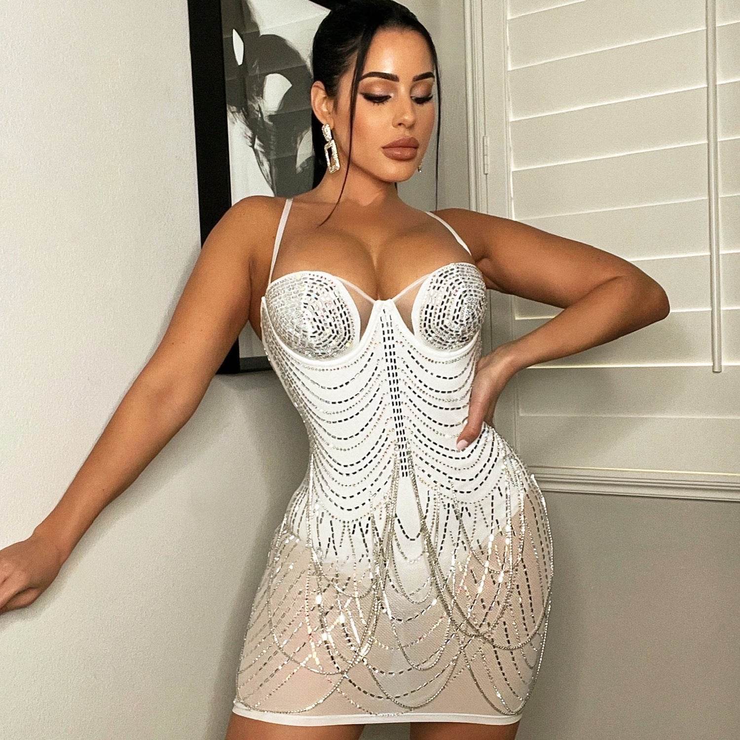 Women's Fashion Personality Tassel Suspender Dress For Party - ProTrendyz