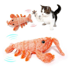 Pet Toys Electric Jumping Shrimp USB Charging Simulation Lobster Funny Cat Plush Pets Toy - ProTrendyz