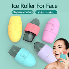 Silicone Ice Face Roller Contour Shrink Pores Remove Dark Circles Massage Skin Beauty Facial Roller For Eyes Neck Skin Care Tool - ProTrendyz