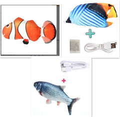Electric Funny Cat Simulation Fish Beating Usb Jumping Cat Toy - ProTrendyz