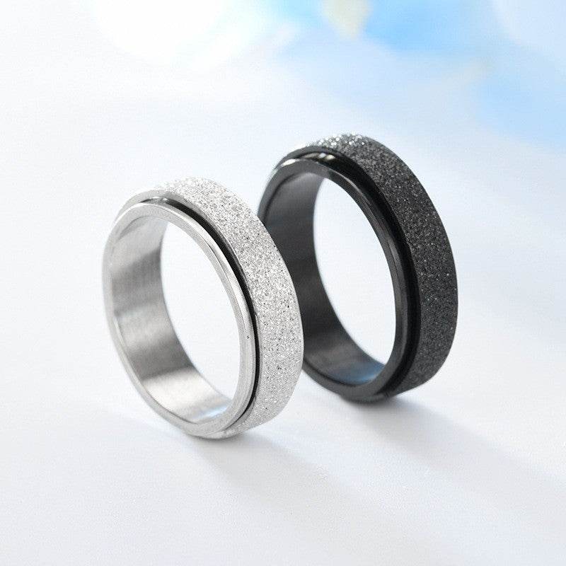 Turnable Anxiety Rings Rainbow Silver Color Relieve Stress Rings For Women Men - ProTrendyz