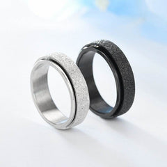 Turnable Anxiety Rings Rainbow Silver Color Relieve Stress Rings For Women Men - ProTrendyz