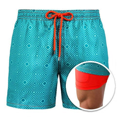 Men's Printed Beach Shorts Sports Double Layer Shorts Summer - ProTrendyz