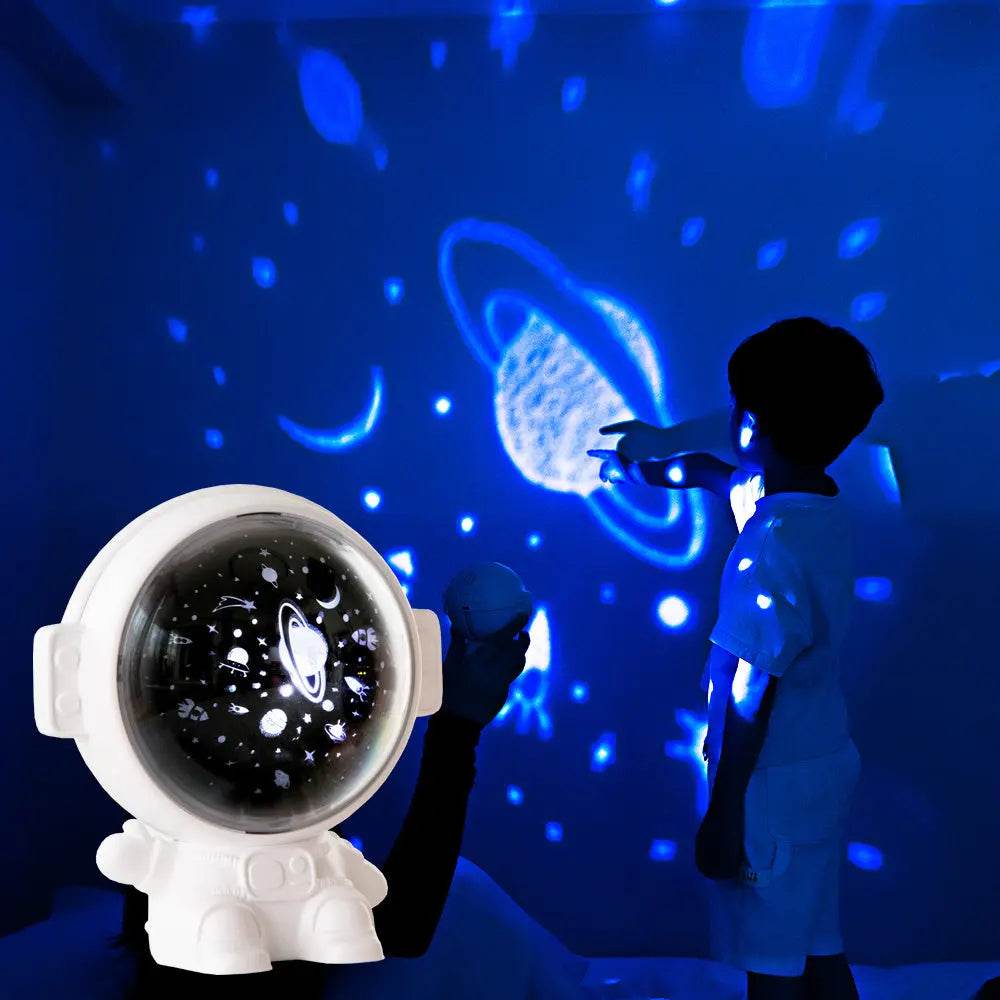 Galaxy Star Projector Starry Sky Night Light Astronaut Lamp Room Decr Gift Child Kids Baby Christmas Spaceman Projection - ProTrendyz