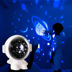 Galaxy Star Projector Starry Sky Night Light Astronaut Lamp Room Decr Gift Child Kids Baby Christmas Spaceman Projection - ProTrendyz
