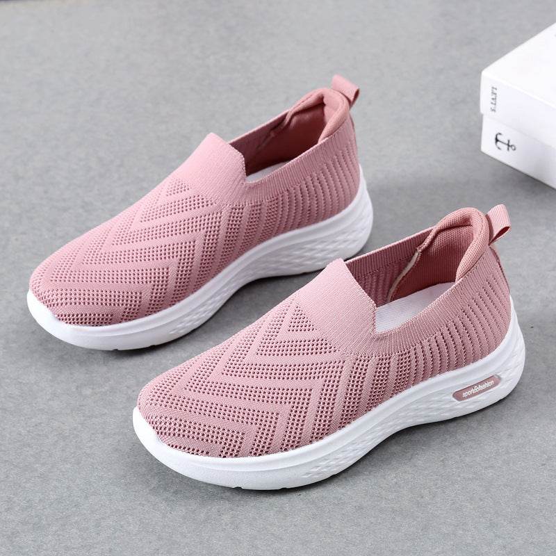 Casual Mesh Shoes Sock Slip On Flat Shoes For Women Sneakers Casual Soft Sole Walking Sports Shoe - ProTrendyz
