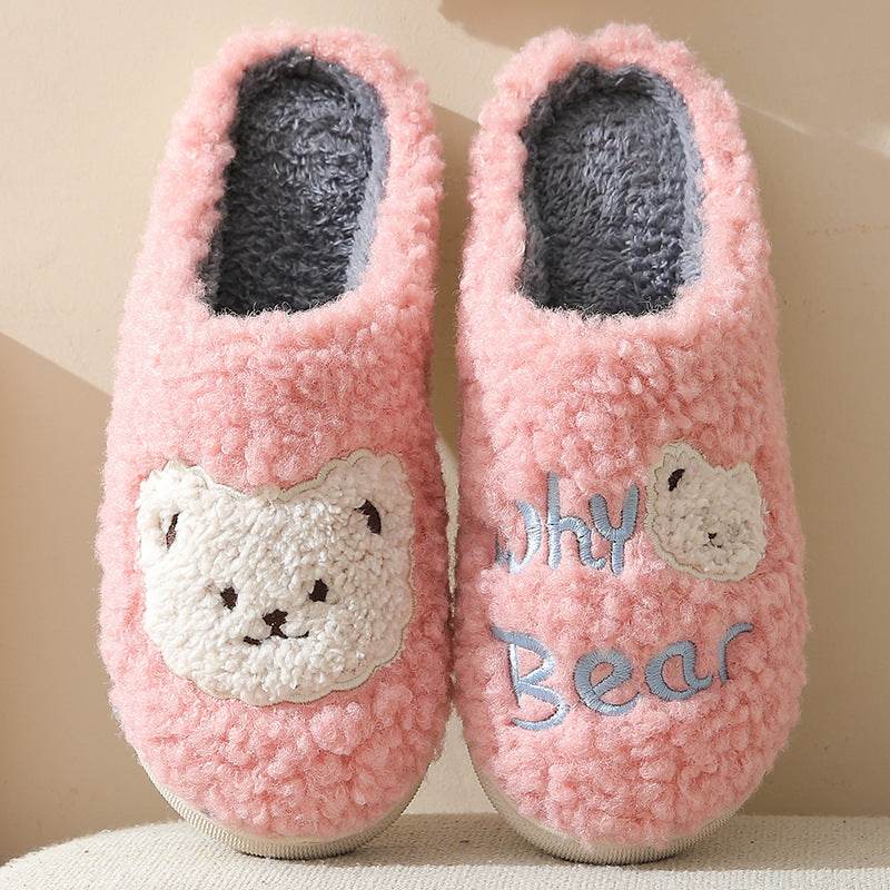 Bear Slippers Winter Warm House Shoes For Women Couple - ProTrendyz