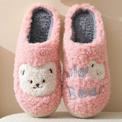 Bear Slippers Winter Warm House Shoes For Women Couple - ProTrendyz