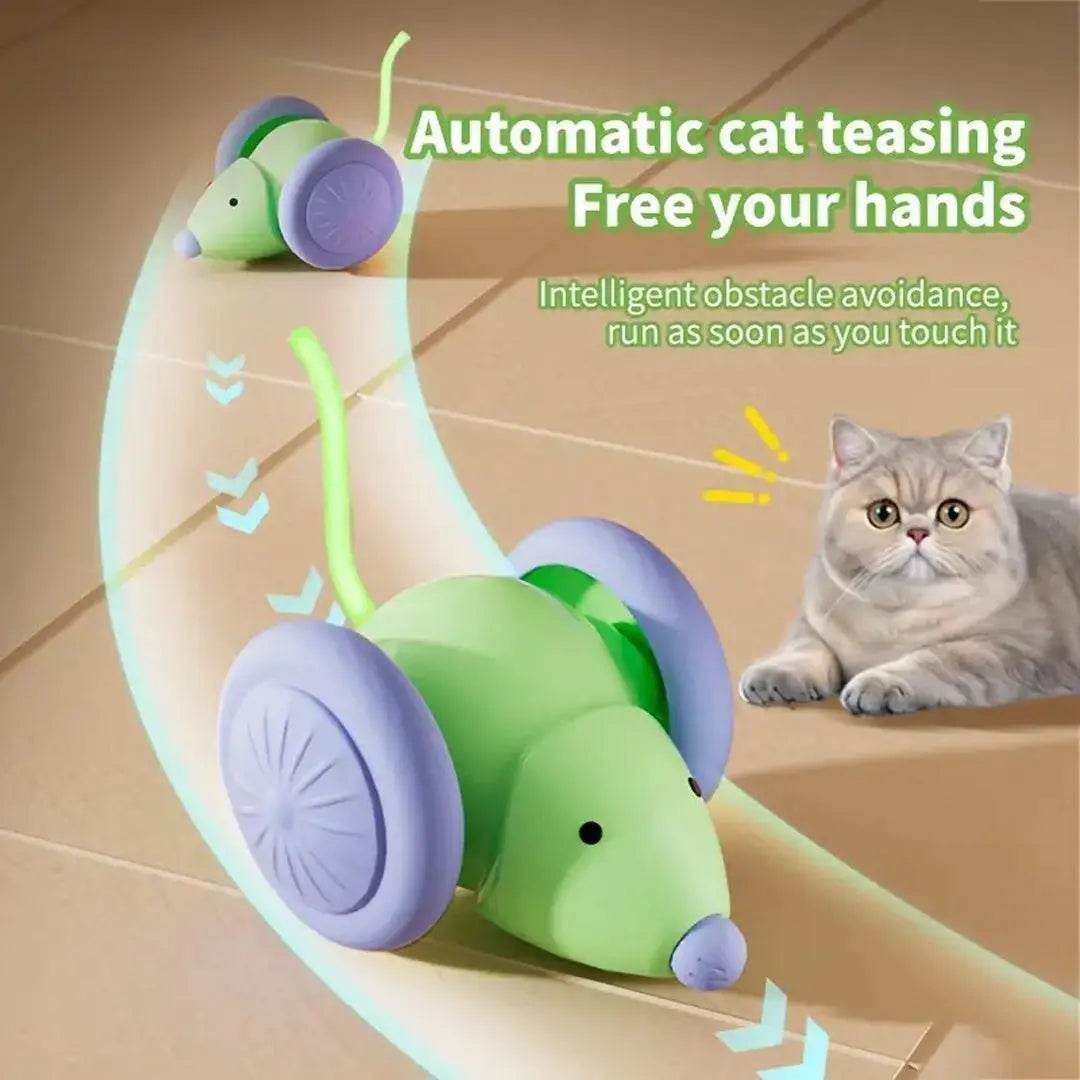 Pet Toys Interactive Cat Toy Electric Mouse Car - Automatic Teaser With Intelligent Obstacle Avoidance Pet Products - ProTrendyz
