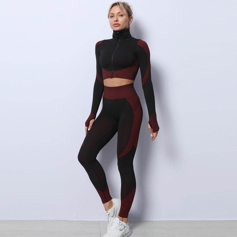 3PCS Yoga Set Seamless Sport Set Women Gym Clothing Leggings Women Crop Top Sports Bra Women Fitness Gym Set Womens Outfits Tracksuit - ProTrendyz