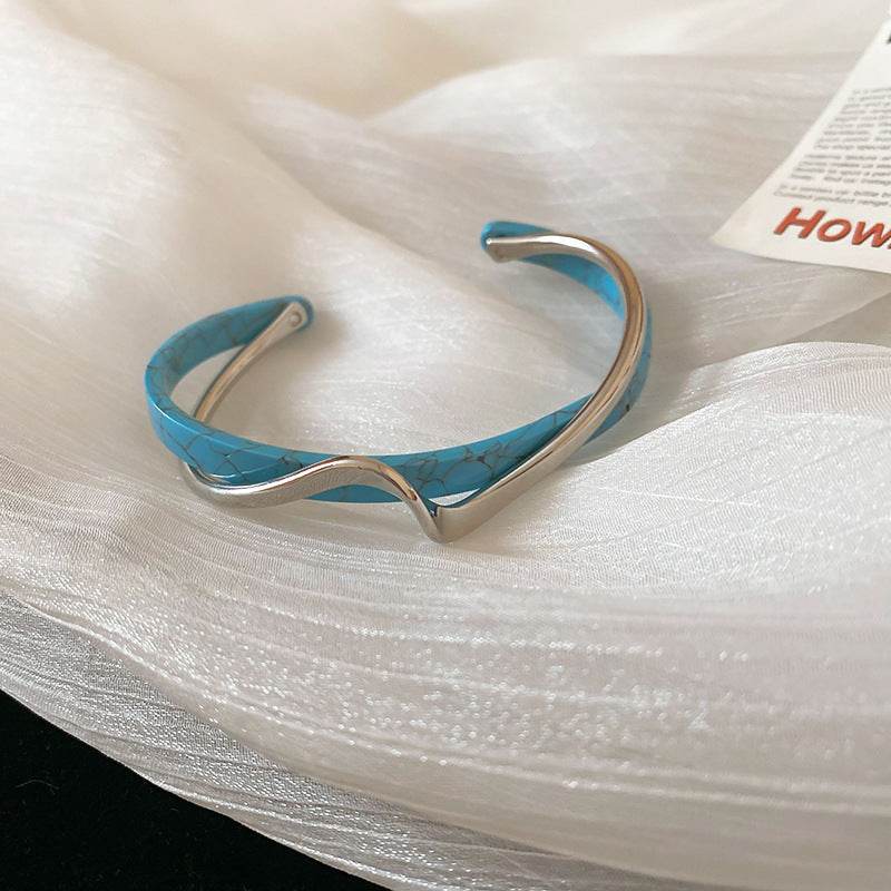 Metal White Shellfish Plate Bracelet For Women Opening Adjustable 2 Layers Design Llight Luxury Female Fashion Jewelry Gifts - ProTrendyz