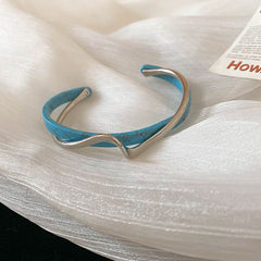 Metal White Shellfish Plate Bracelet For Women Opening Adjustable 2 Layers Design Llight Luxury Female Fashion Jewelry Gifts - ProTrendyz