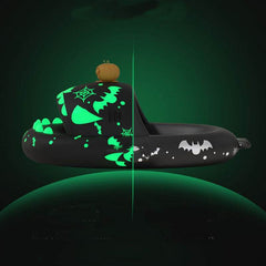 Halloween And Christmas Shoes Ins Luminous Shark Slippers Couple Men Women House Shoes Non-slip Bathroom Slippers Home - ProTrendyz