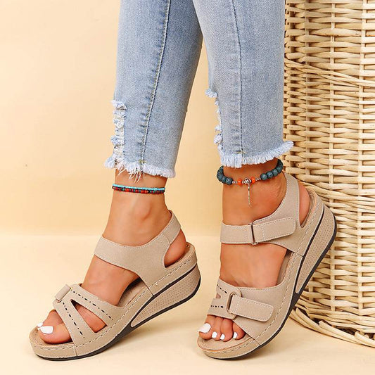Wedge Sandals Summer Velcro Platform Shoes Women - ProTrendyz