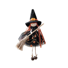 Halloween Mesh Broom Girl Angel Christmas Tree Pendant