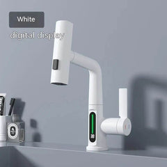 Intelligent Digital Display Faucet Pull-out Basin Faucet Temperature Digital Display Rotation - ProTrendyz