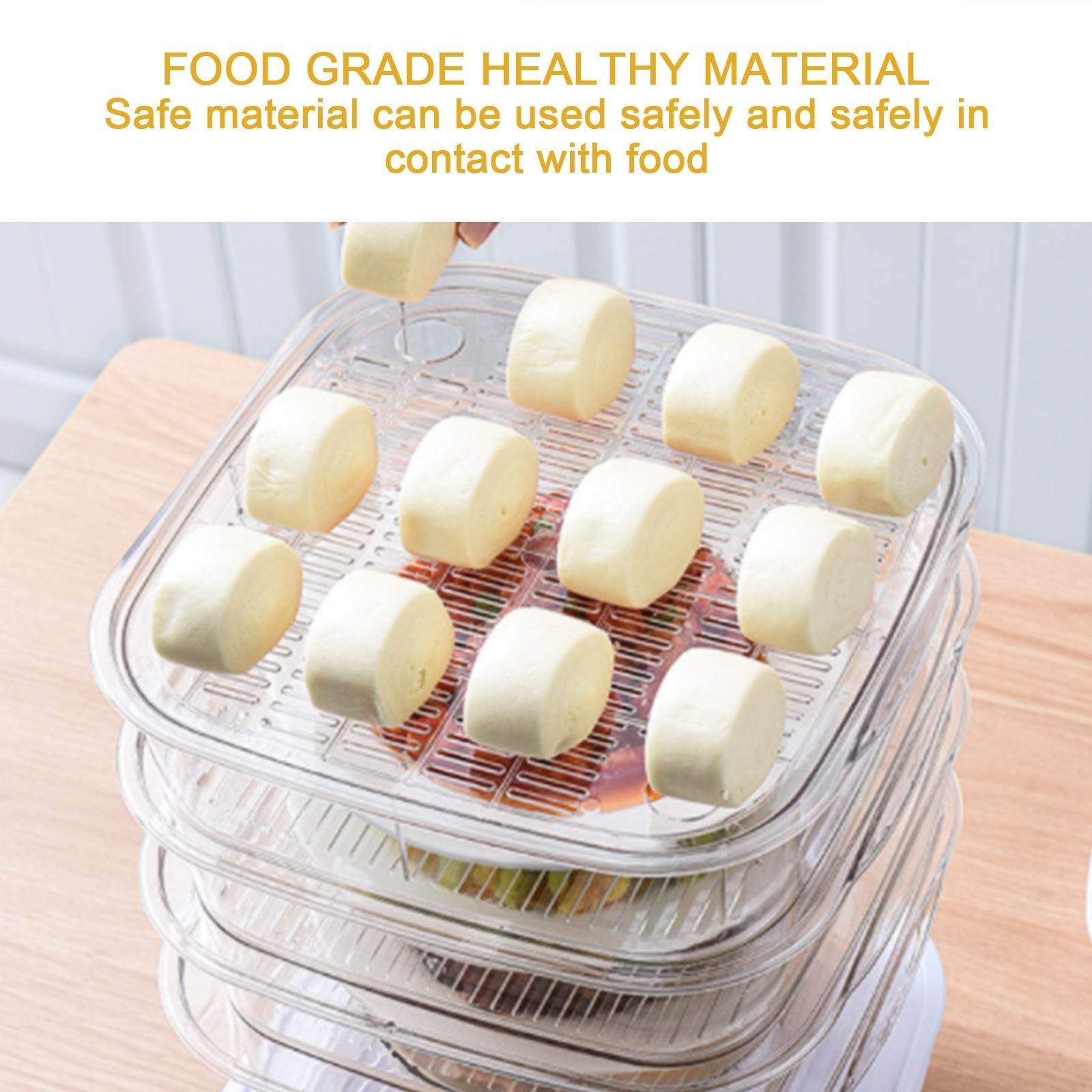 Multi-layer Dish Cover Heat Preservation Kitchen Cover Dining Table Leftover Storage Box Transparent Stack Cooking Hood Steamer - ProTrendyz