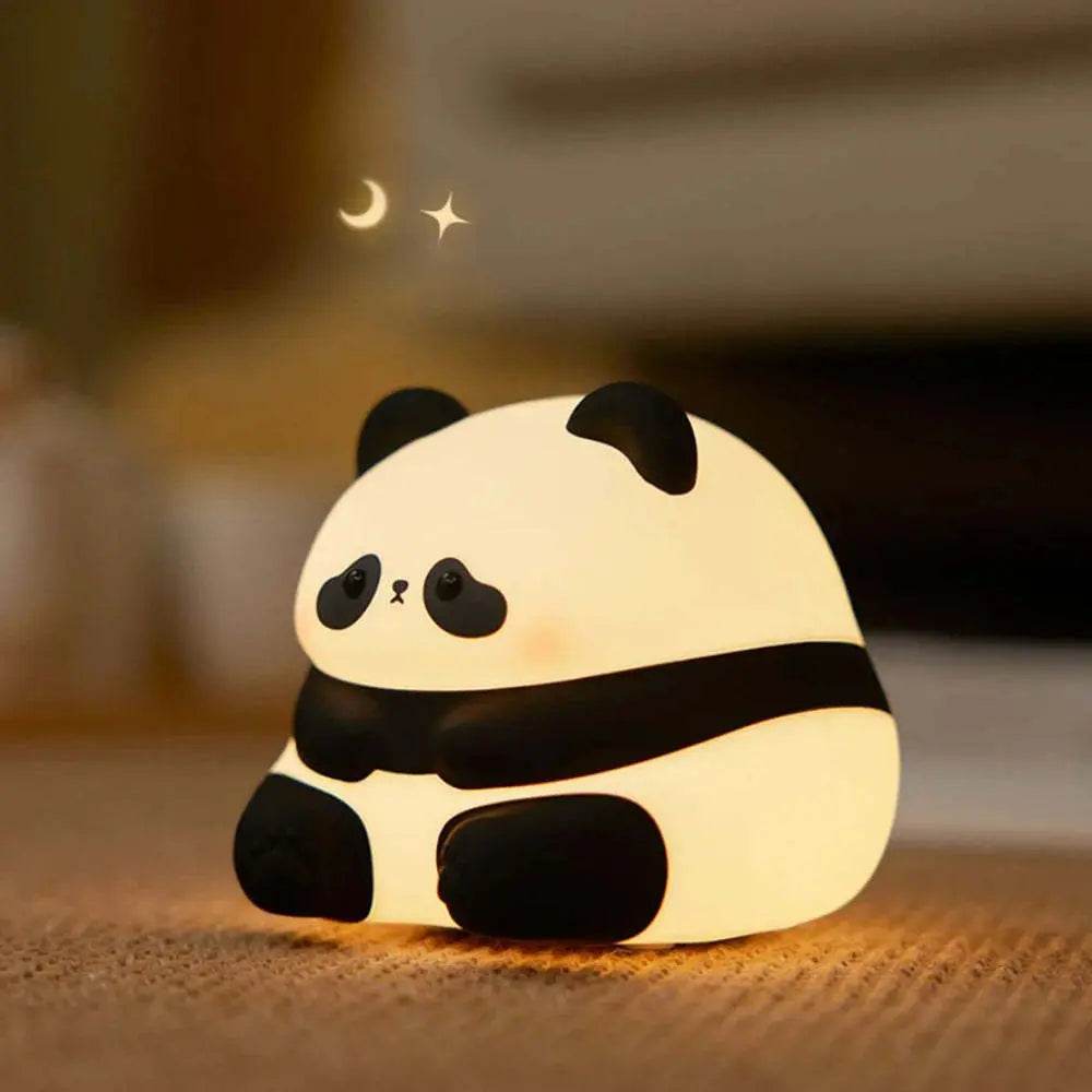 Panda Night Lights For Kids Cute Animal Silicone Timing Rechargeable Lamp Cartoon Panda Bedroom Decoration Kids Boys Girls Gift - ProTrendyz