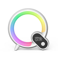 Creative Q Light Analog Sunrise Digital Display Alarm Clock Bluetooth Audio Intelligent Wake-up Q Colorful Atmosphere Light - ProTrendyz