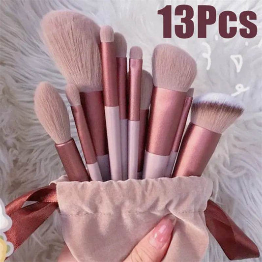13Pcs Makeup Brush Set Make Up Concealer Brush Blush Powder Brush Eye Shadow Highlighter Foundation Brush Cosmetic Beauty Tools - ProTrendyz