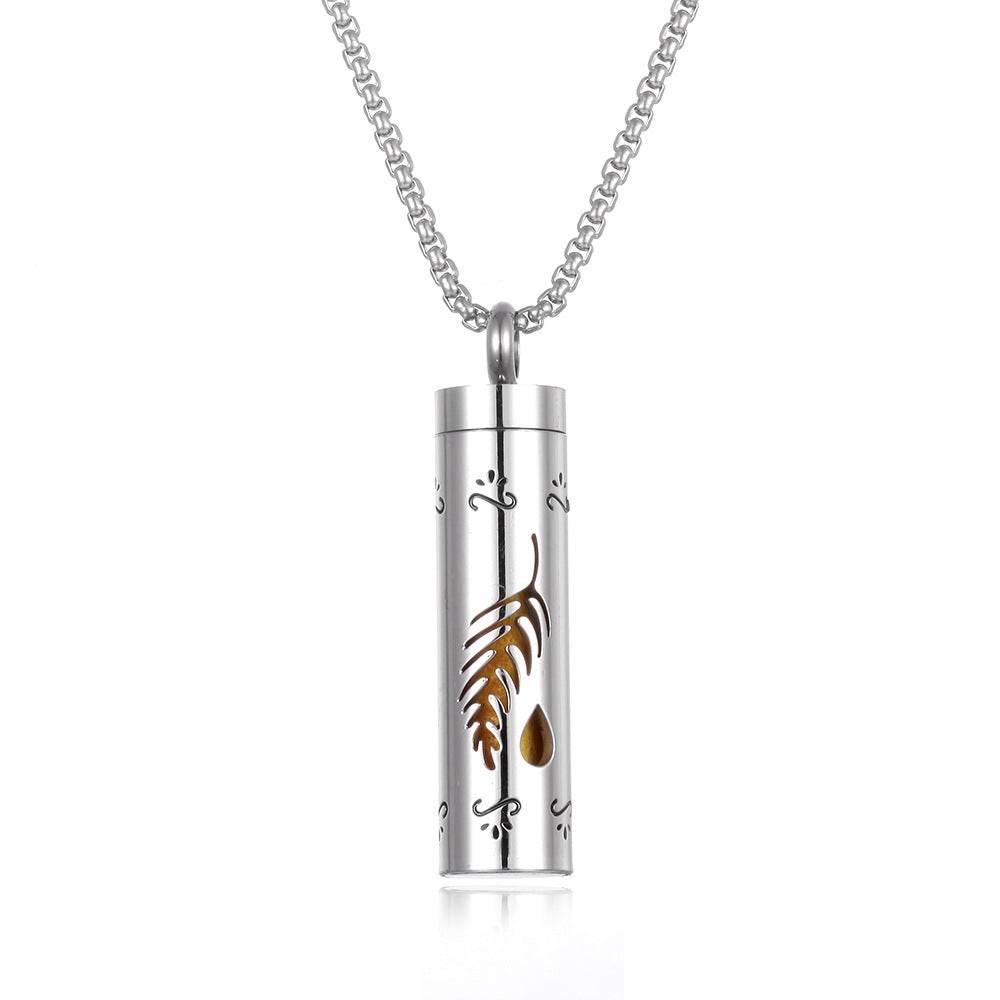 Aromatherapy Pendant Perfume Bottle Essential Oil Titanium Steel - ProTrendyz