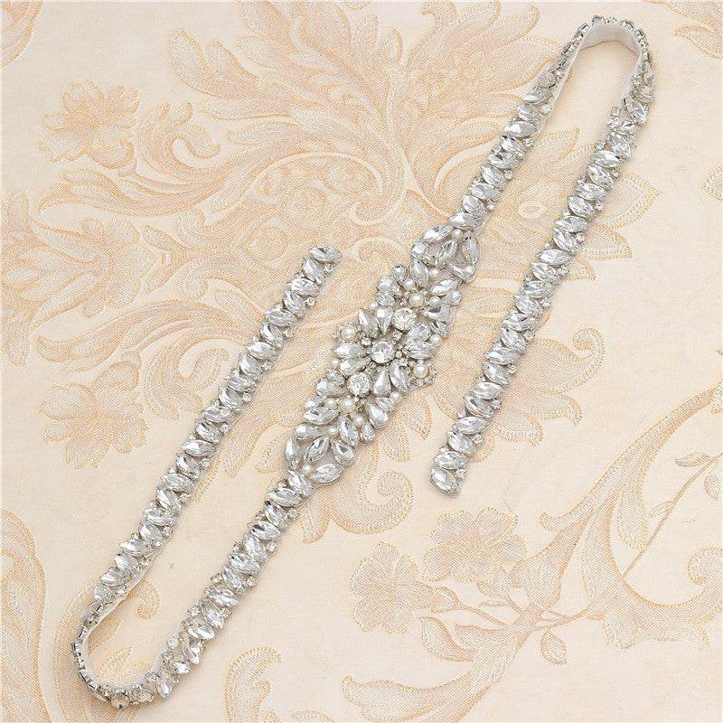 Rhinestone Applique Wedding Dress Waist Jewelry - ProTrendyz