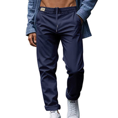 Men's Trousers With Pockets Casual Loose Comfortable Quick-drying Waist-tied Pants