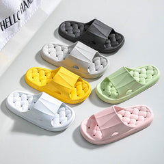 New Woven Texture Non-slip Slippers For Women Summer Indoor Floor Bathroom Home Slipper Men House Shoes - ProTrendyz