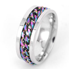 Stainless Steel Spinner Ring Beer Corkscrew Artifact Fashion Simple Heterosexual Rings Casual Men And Women Jewelry Bague Femme - ProTrendyz
