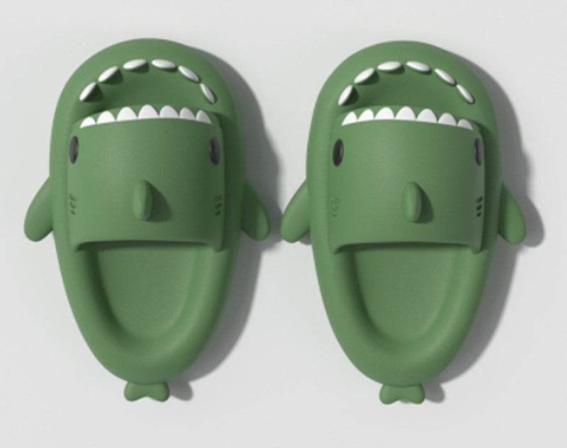 Adult's Slippers Indoor Outdoor Funny Shark Cartoon - ProTrendyz