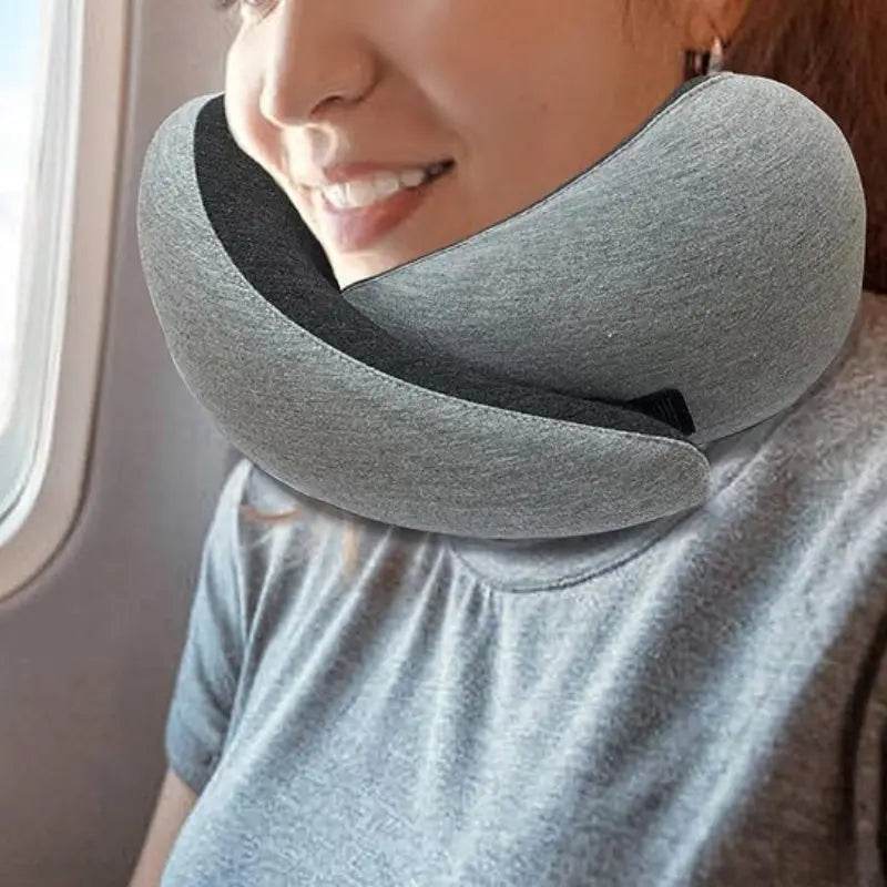 Travel Neck Pillow Non-Deformed Airplane Pillow Travel Neck Cushion Durable U-Shaped Travel Memory Cotton Nap Neck Pillow - ProTrendyz