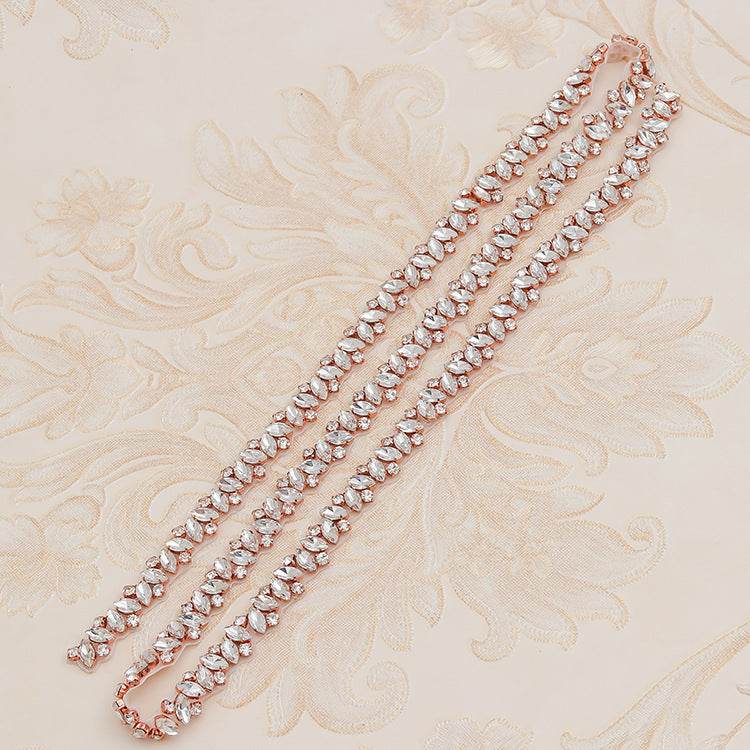 Rhinestone Applique Wedding Dress Waist Jewelry - ProTrendyz