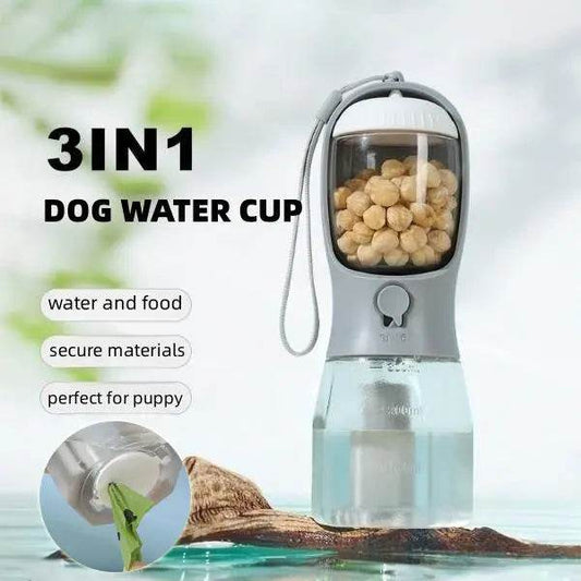 Dog Water Cup Drinking Food Garbage Bag Three-in-one Portable Small Multi-functional Pet Cups Pets Supplies - ProTrendyz