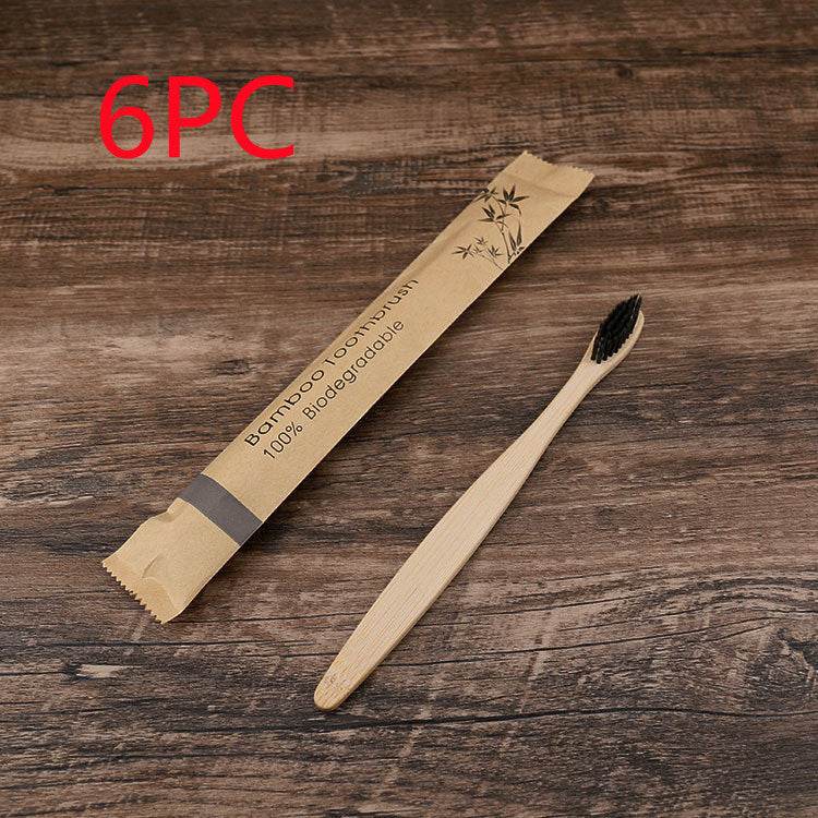 10Pcs Colorful Toothbrush Natural Bamboo Tooth Brush Set Soft Bristle Charcoal Teeth Eco Bamboo Toothbrushes Dental Oral Care - ProTrendyz