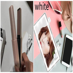 Hair Straightener Cordless Usb Hair Straightener Mini Ceramics Hair Curler 3 Constant Temperature Portable Flat Iron For Travel US - ProTrendyz