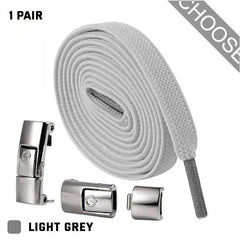 Press Lock Shoelaces Without Ties Elastic Laces Sneaker 8MM Widened Flat No Tie Shoe Laces Kids Shoelace For Shoes - ProTrendyz