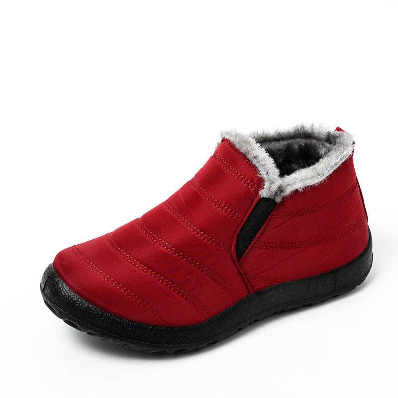 Slip on Fashion Unisex Keeping Warm Ankle Boots Men Winter Snow Boots Shoes Women Man Waterproof Lightweight Flat Plus Size Shoe - ProTrendyz