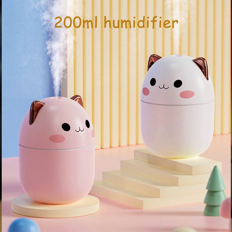 Air Humidifier Cute Cat Ultra-Silent USB Office Household Bedroom Car Aromatherapy Air Purifier With Led Cool Mist Spray - ProTrendyz