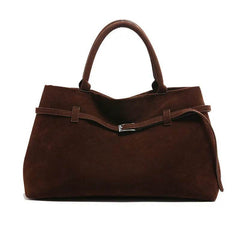2025 Hot Sale Decorative Design Solid Faux Suede Handbag Large Capacity Casual Tote Bags For Women Tote Design Portable Shoulder Bag - ProTrendyz