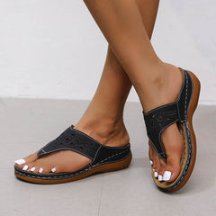 Clip Toe Wedge Sandals Women Summer Flip Flops Slippers Beach Shoes - ProTrendyz