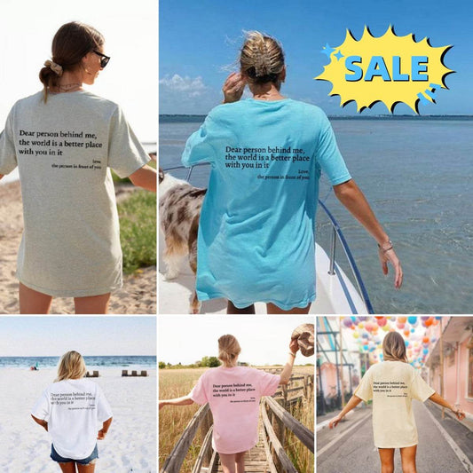 New Fashion Womens Letter T-Shirt Round Neck Short Sleeve Slogan Tee Top - ProTrendyz