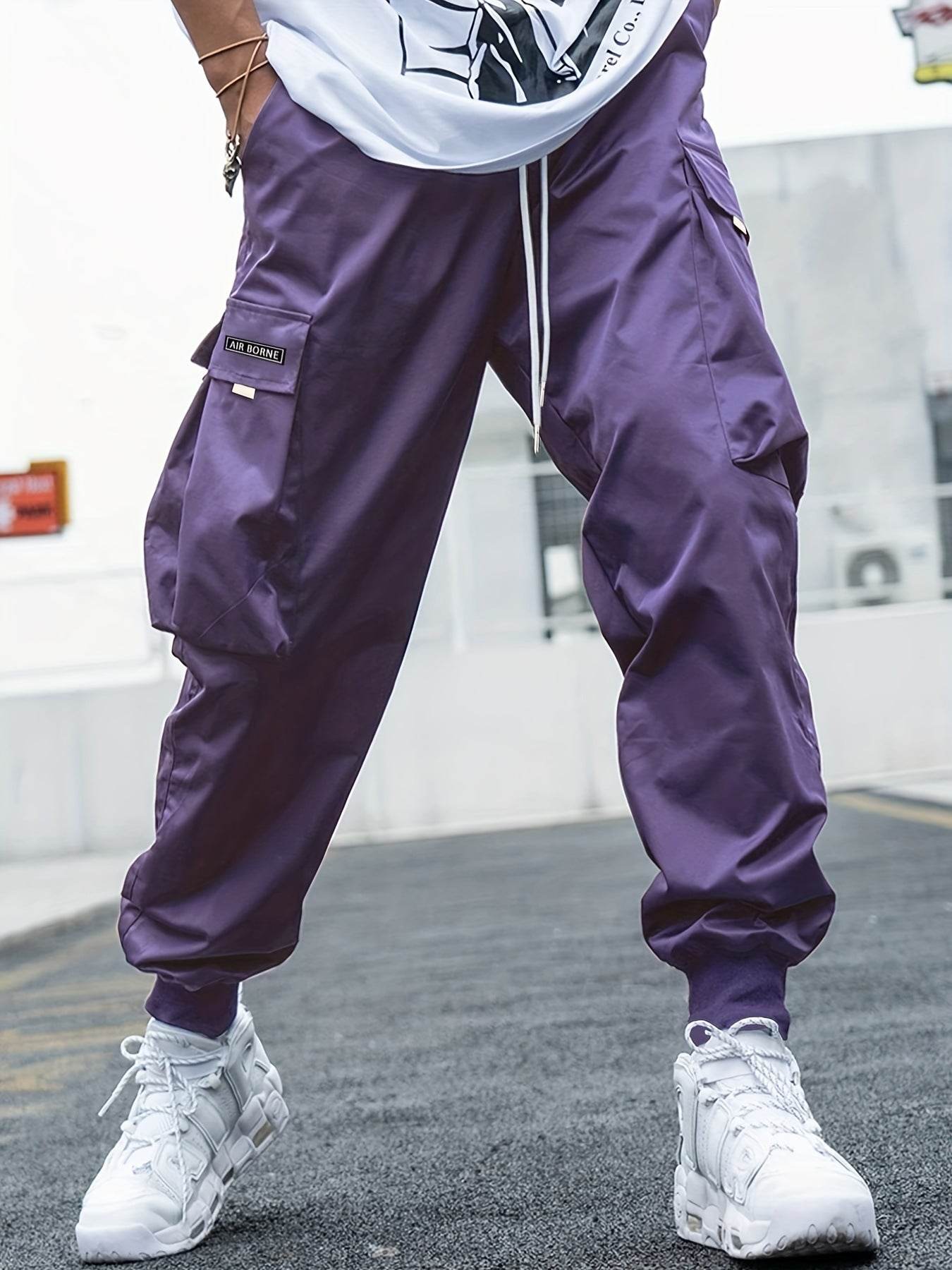 Multi-pocket Cargo Pants Men's Casual Hip-Hop Drawstring Trousers Outdoor Streetwear Sports Pant - ProTrendyz