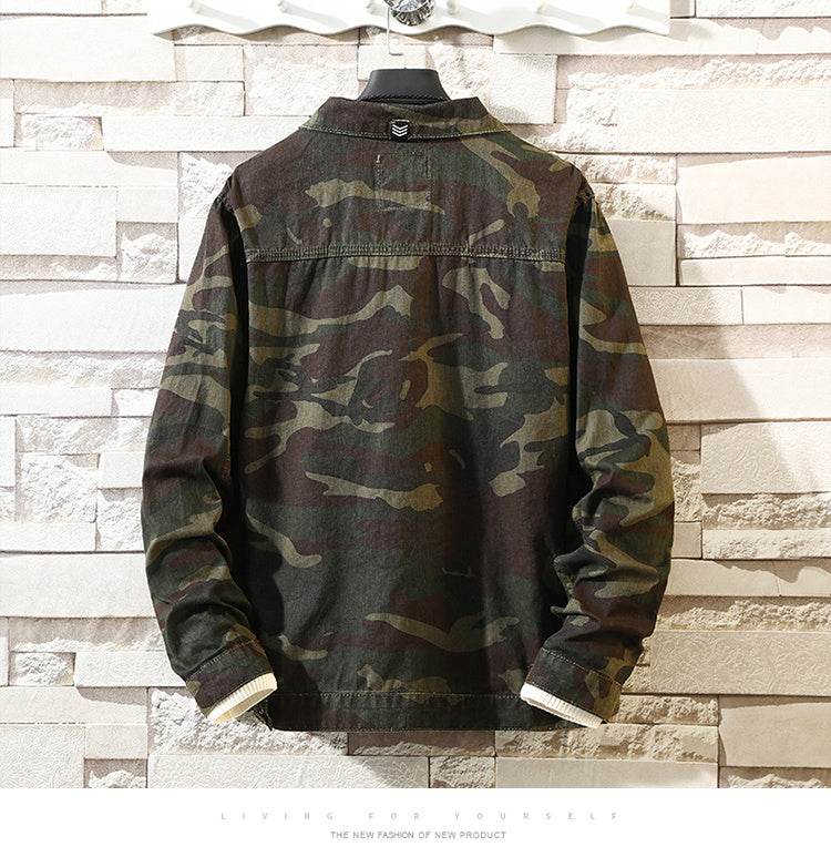 New Mens Camouflage Denim Jacket Coat Man Coats Jaqueta Masculino Jeans Jacket & Coats Fashion Design Autumn Brand Clothing - ProTrendyz