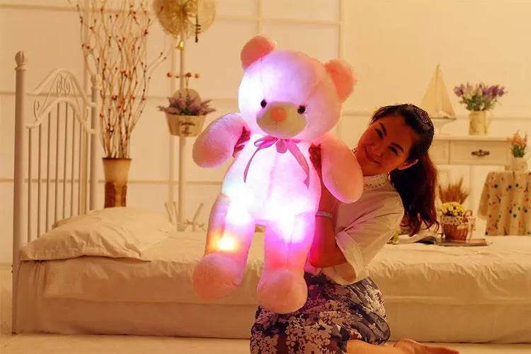 Creative Light Up LED Teddy Bear Stuffed Animals Plush Toy Colorful Glowing Christmas Gift For Kids Pillow - ProTrendyz