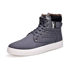 DEKABR Hot Men Shoes Fashion Warm Fur Winter Men Boots Autumn Leather Footwear For Man New High Top Canvas Casual Shoes Men - ProTrendyz